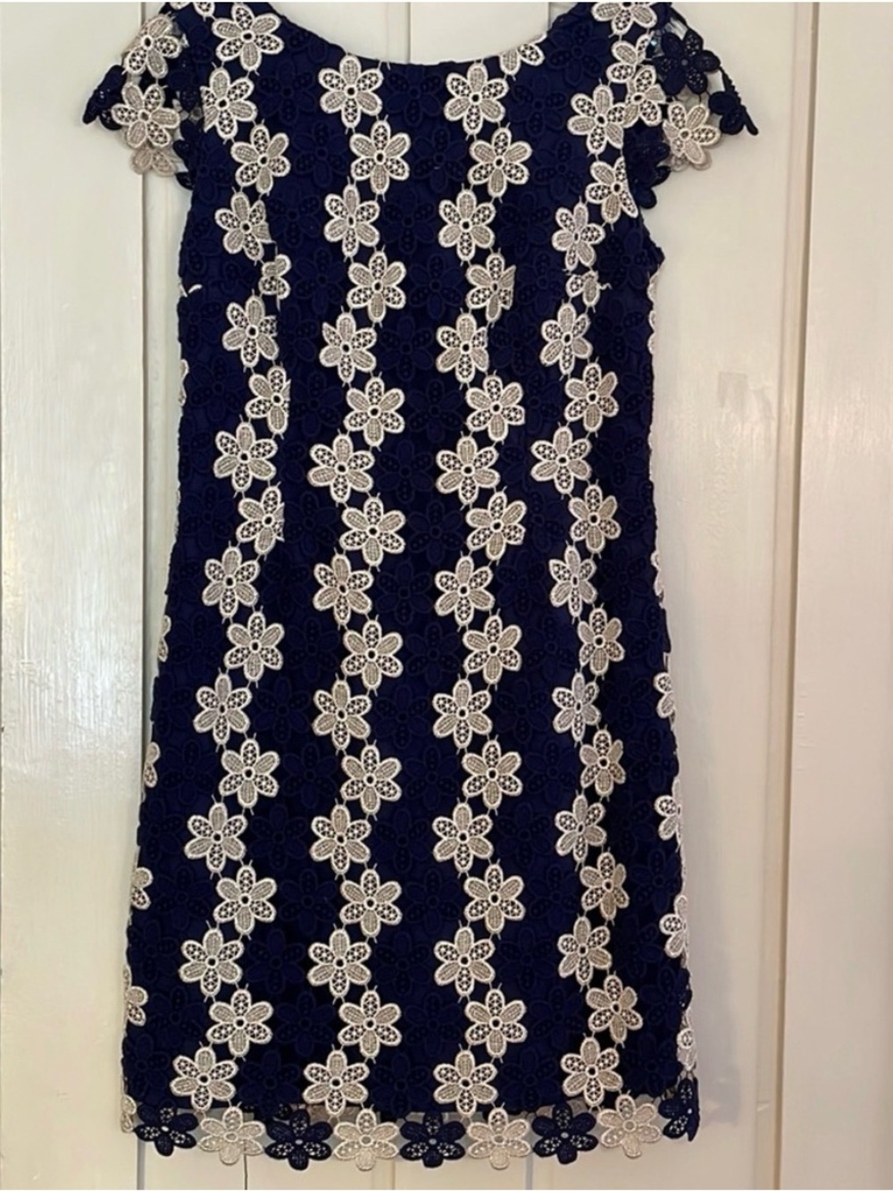 Lilly Pulitzer Navy and Gold Appliqué Dress - Size 8 - Gorgeous Dress!